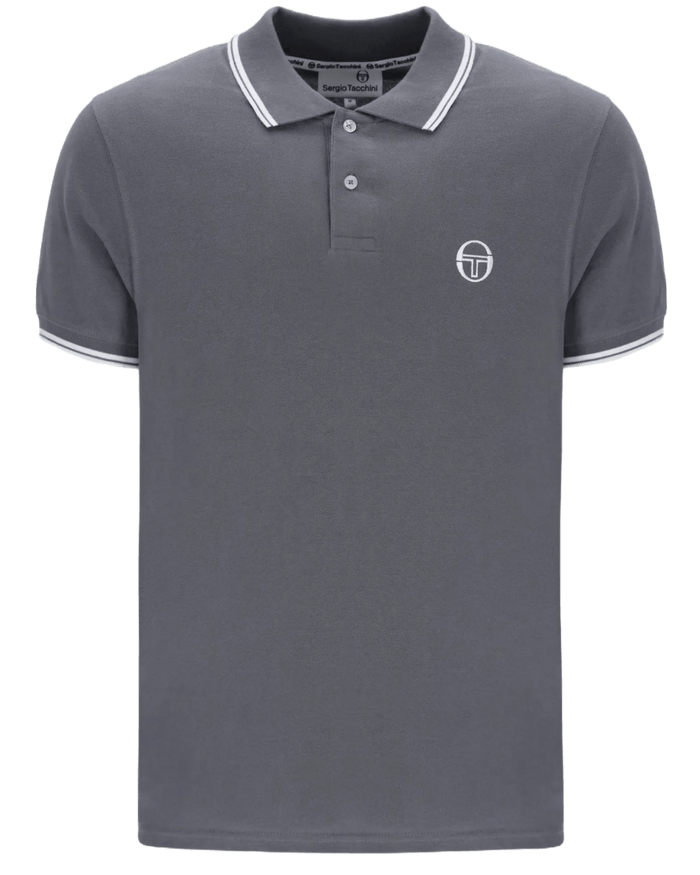 Sergio Tacchini Polo Shirt S/S in Quiet Shade / White