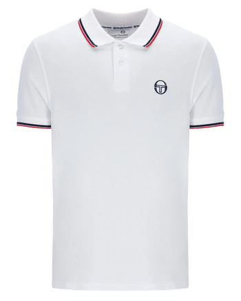 Sergio Tacchini Polo Shirt S/S in White/Maritime