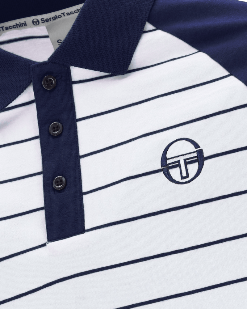 Sergio Tacchini Sandro Polo Polo Shirt In Maritime Blue/White