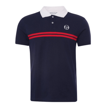 Sergio Tacchini SuperMac Polo Shirt in Blue, Red & White