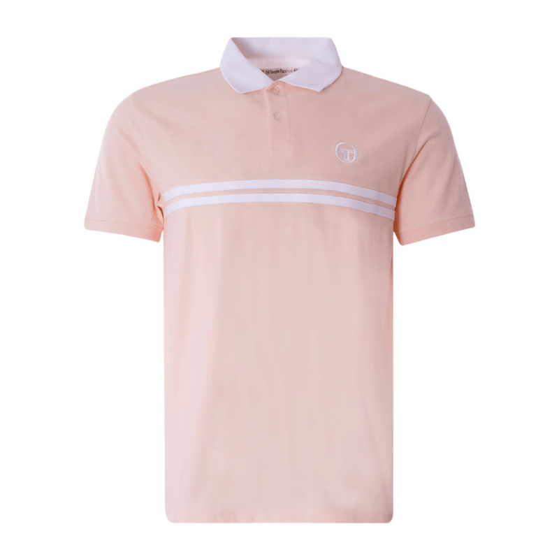 Sergio Tacchini SuperMac polo shirt in Pink & White