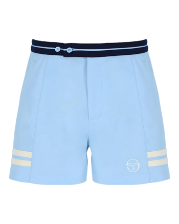 Sergio Tacchini Supermac Shorts In Clear Sky/Pearled Ivory