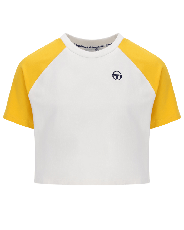 Sergio Tacchini Wilhemina Tee Cropped T Shirt In Gardenia