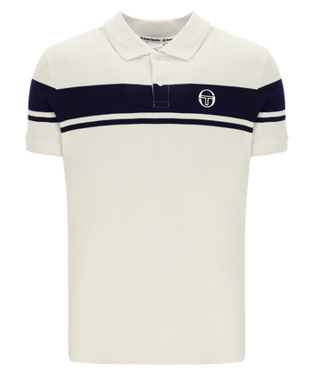 Sergio Tacchini Young Line Polo Polo Shirt In Gardenia/Maritime Blue