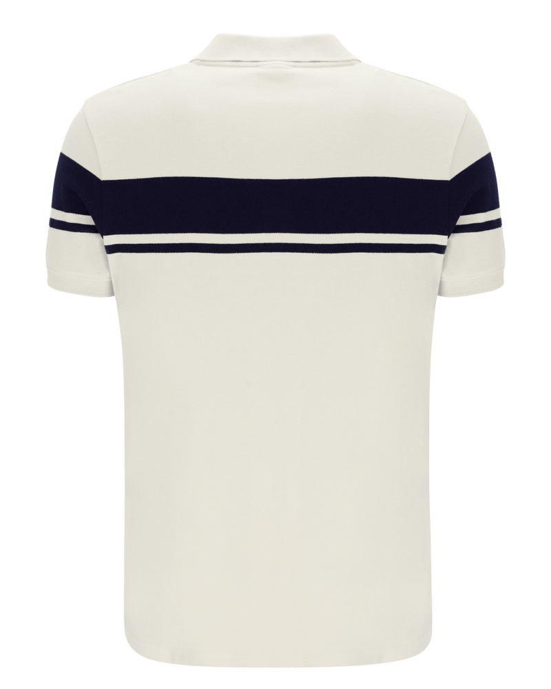 Sergio Tacchini Young Line Polo Polo Shirt In Gardenia/Maritime Blue