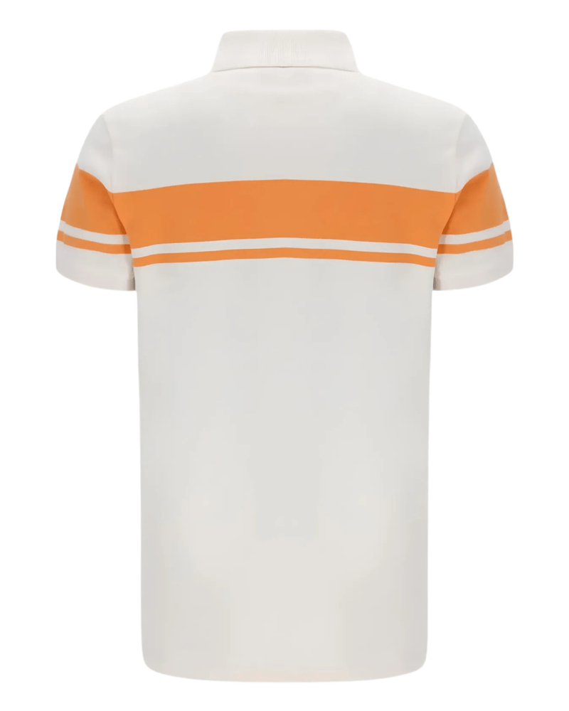 Sergio Tacchini Young Line Polo Shirt In Gardenia/Tangerine