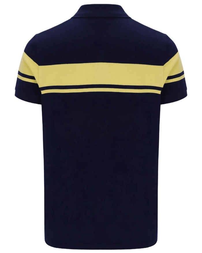 Sergio Tacchini Young Line Polo Shirt in Maritime Blue / Lemon Drop
