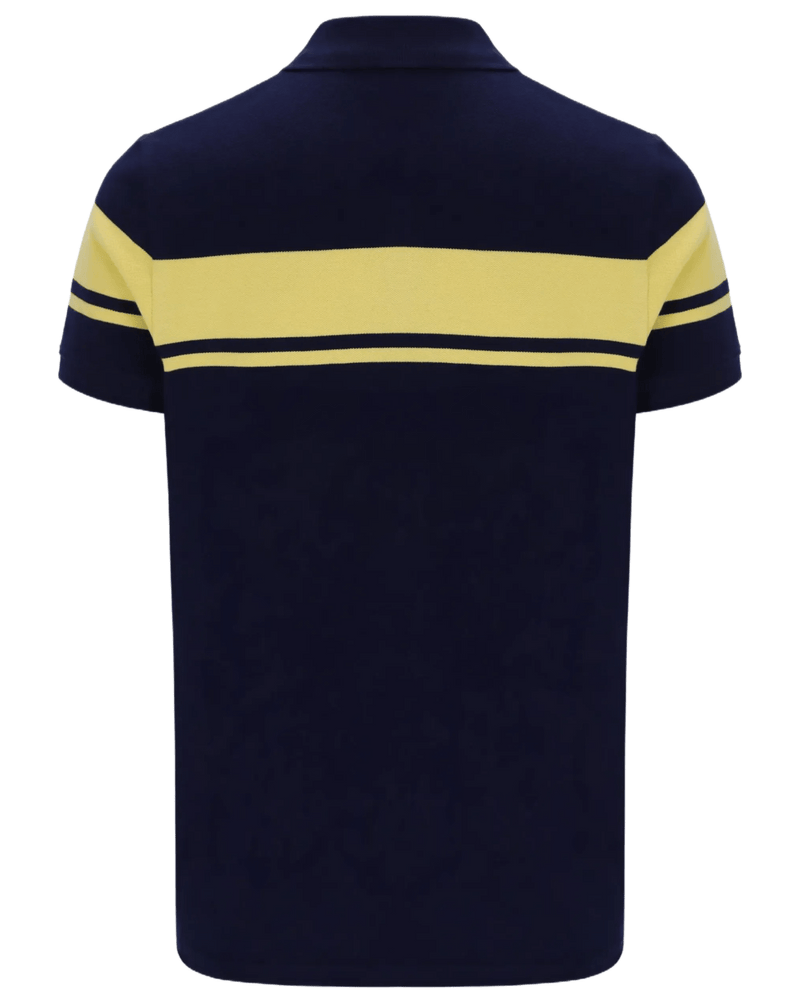 Sergio Tacchini Young Line Polo Shirt in Maritime Blue / Lemon Drop