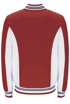 Settanta Baseball Track Jacket in Garnet/Gardenia/Fila Navy