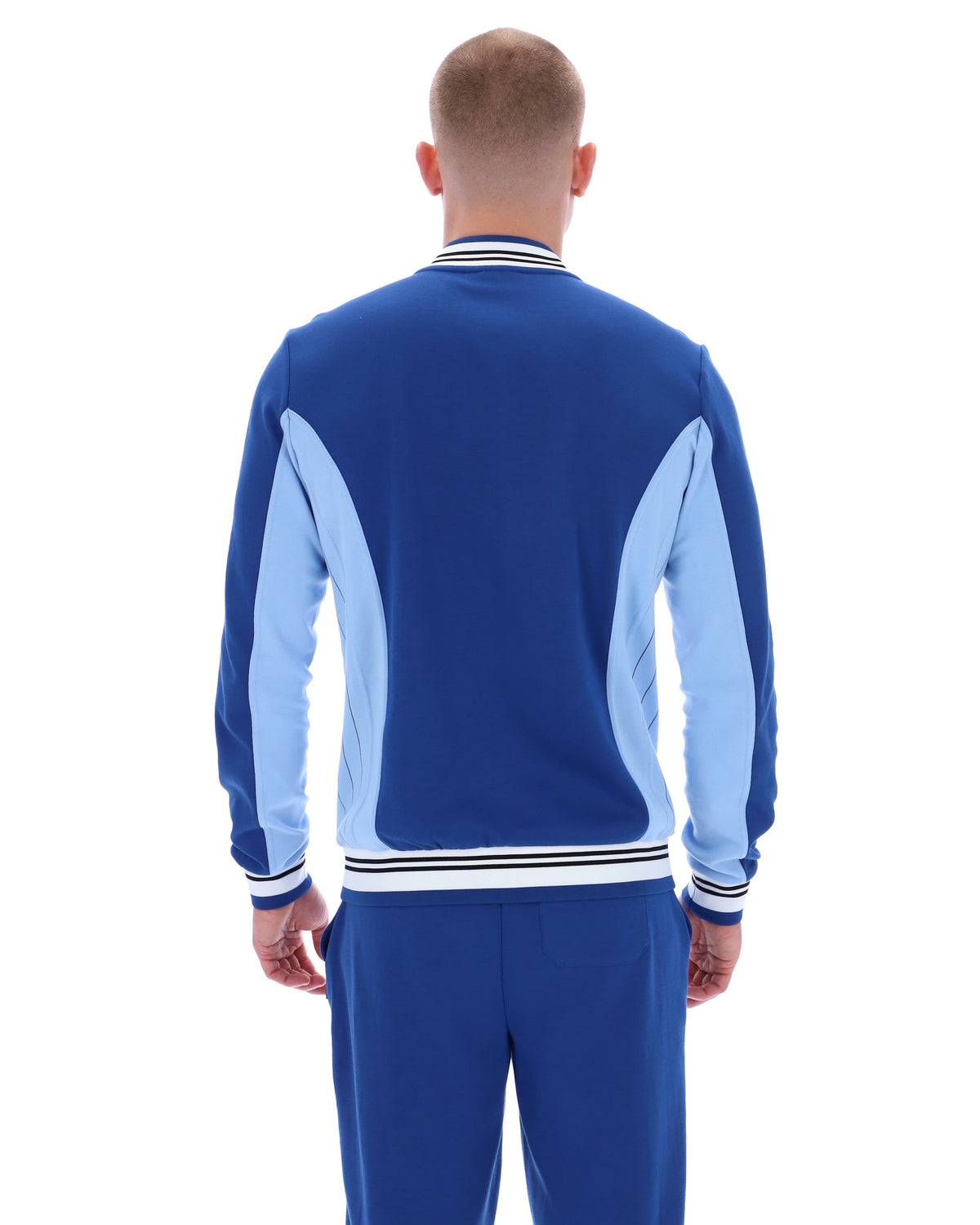 Settanta Baseball Track Jacket in Limoges/Frozen Fjord/Black/White