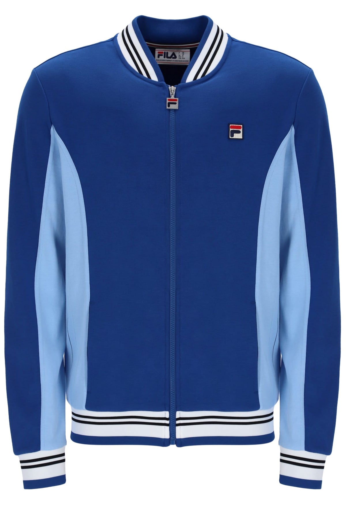 Settanta Baseball Track Jacket in Limoges/Frozen Fjord/Black/White