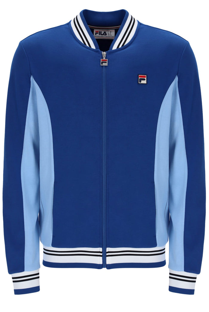 Settanta Baseball Track Jacket in Limoges/Frozen Fjord/Black/White