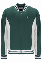 Settanta Baseball Track Jacket in Pine Needle/Gardenia/Black
