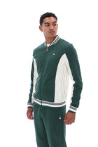 Settanta Baseball Track Jacket in Pine Needle/Gardenia/Black