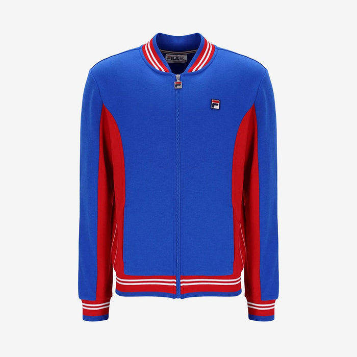 Settanta Baseball Track Jacket In Turkish Sea/Navy/White