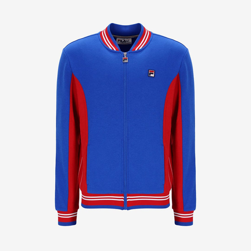 Settanta Baseball Track Jacket In Turkish Sea/Navy/White