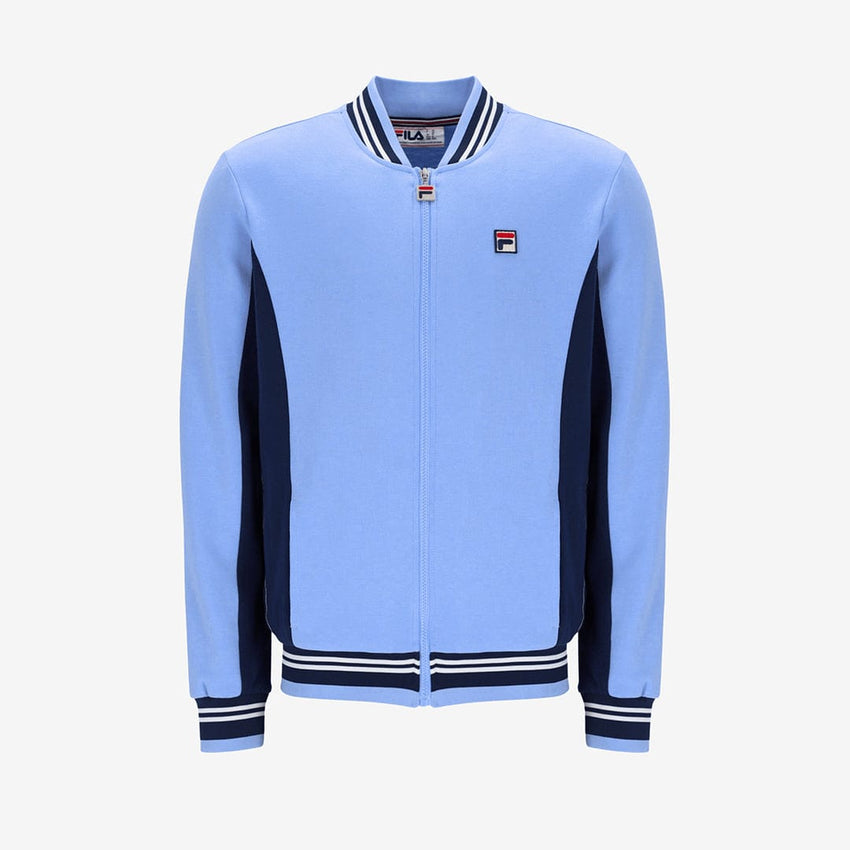 Settanta Baseball Track Jacket In Vista Blue/Navy/White
