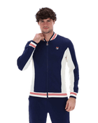 Settanta Track Top Navy, Red & Cream