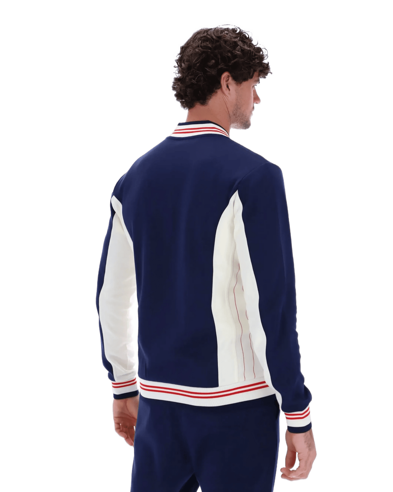 Settanta Track Top Navy, Red & Cream
