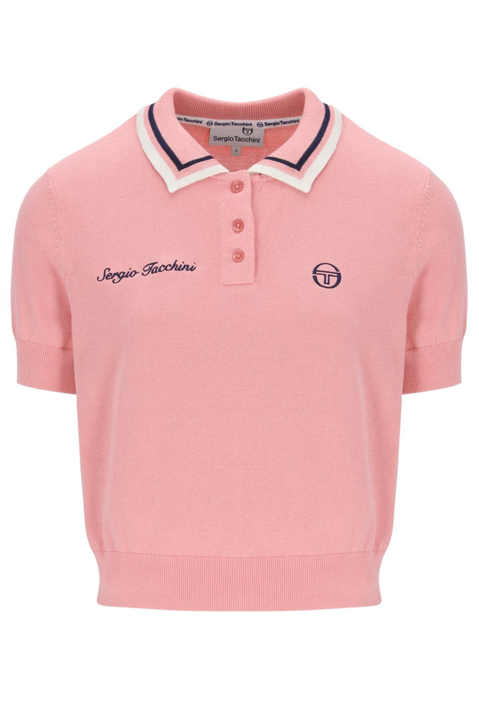 Sofia Knit Polo in Quartz Pink