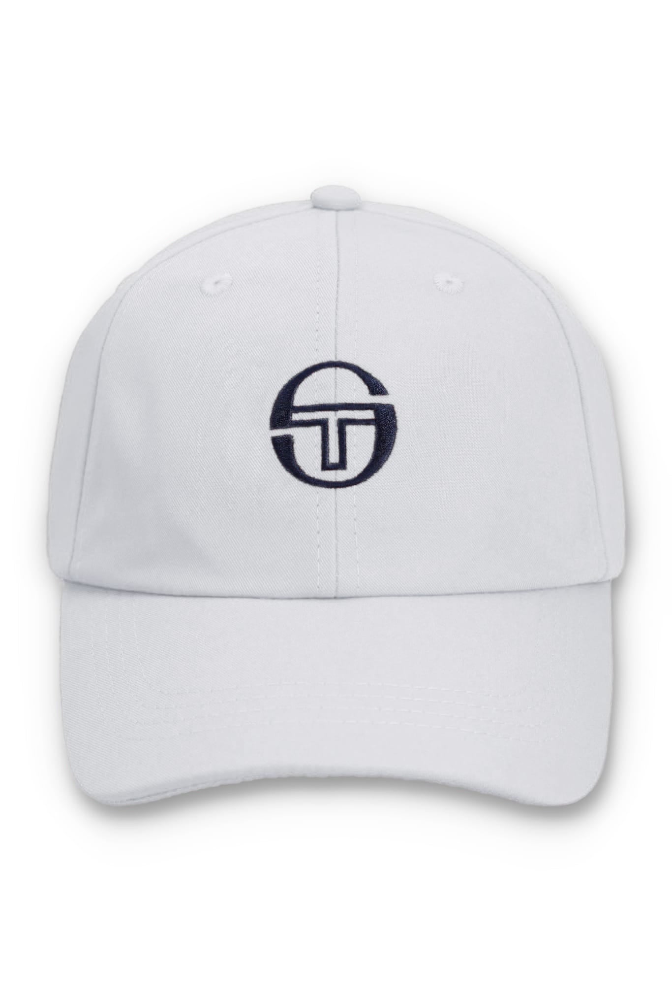 Sparks Classic 6 Panel Strapback Cap in White/Martime Blue