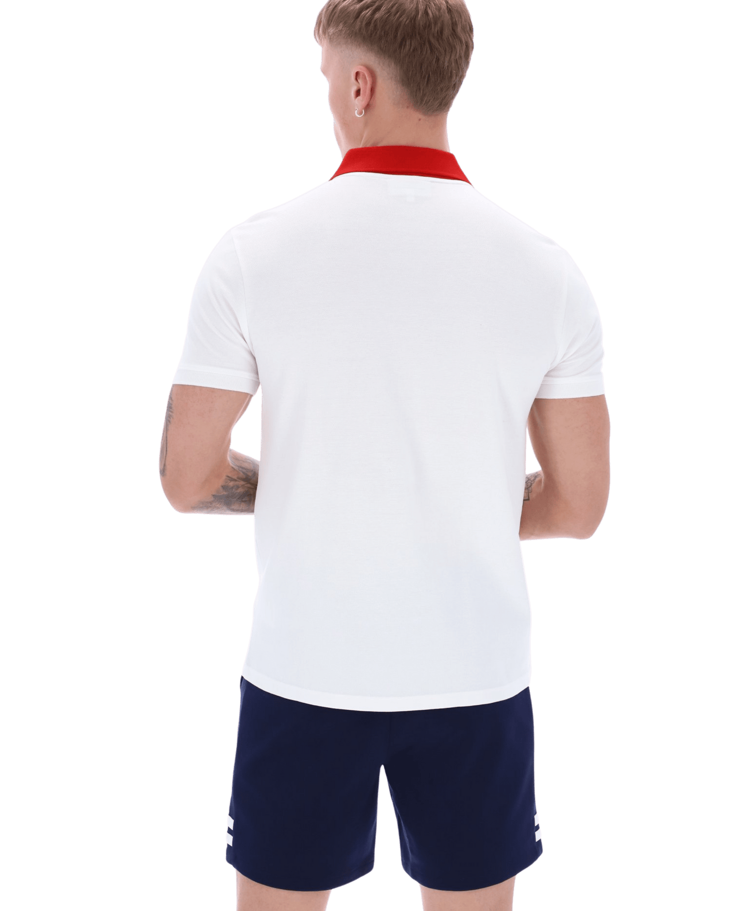 Supermac Polo Polo Shirt In White/Adrenaline Rush — Golden Age of Tennis