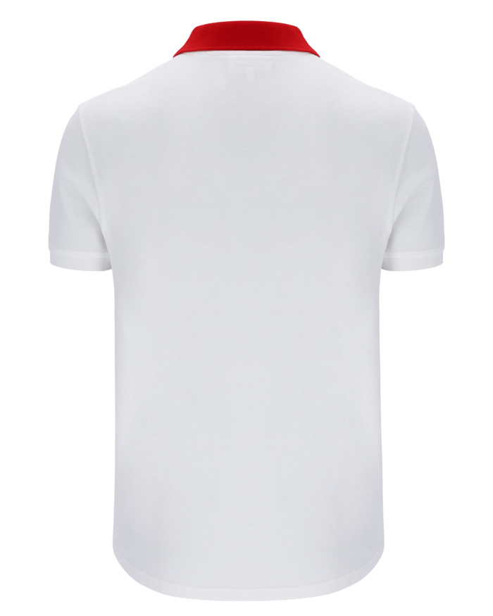 Supermac Polo Polo Shirt In White/Adrenaline Rush