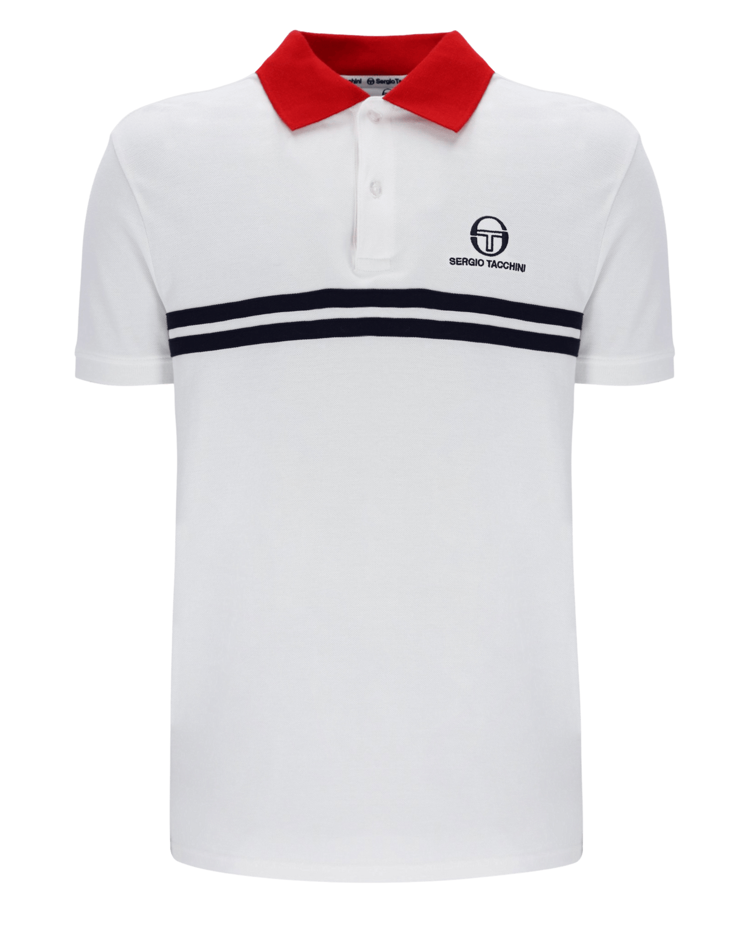 Supermac Polo Polo Shirt In White/Adrenaline Rush