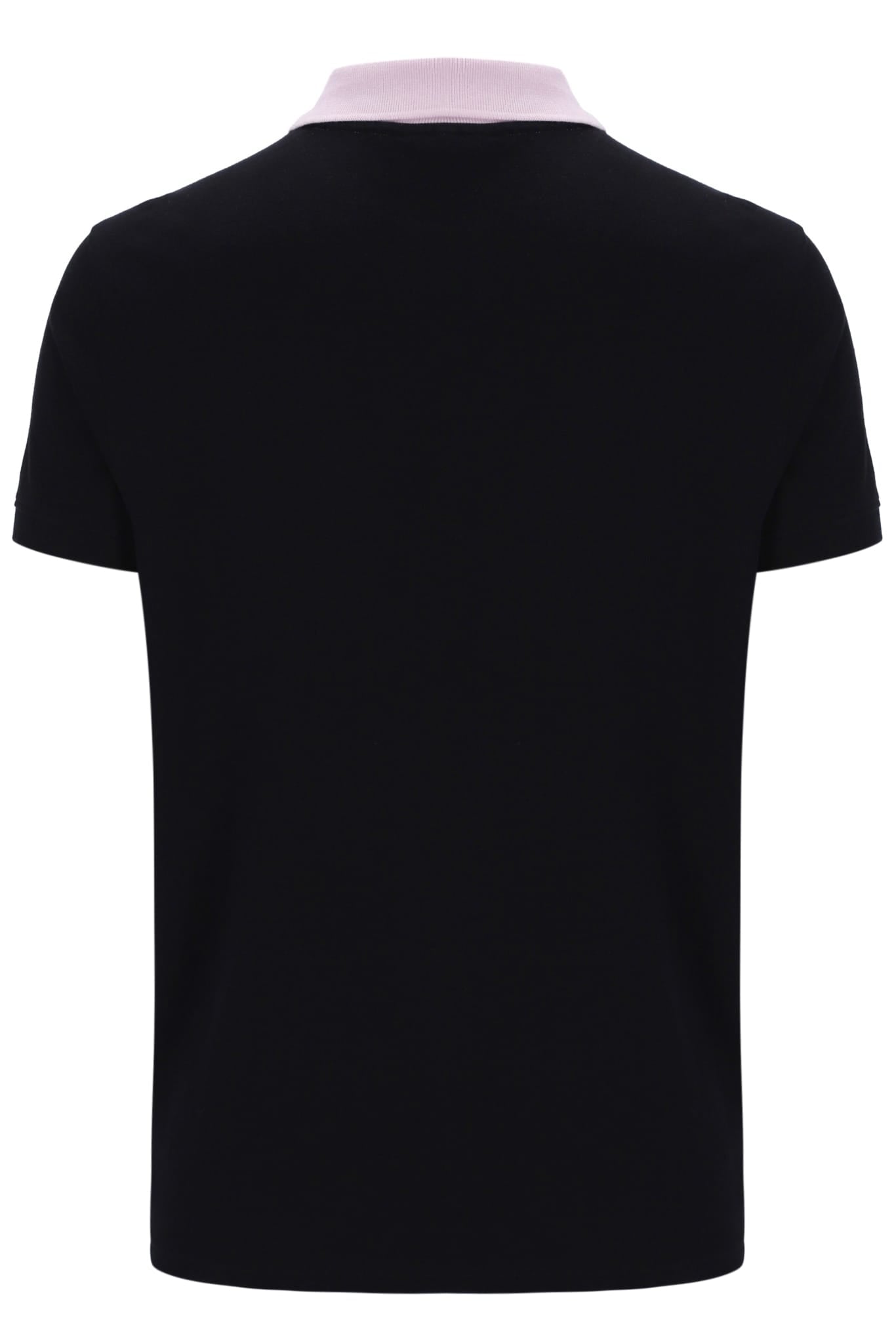 Supermac Polo Shirt in Black/Light Lilac/White