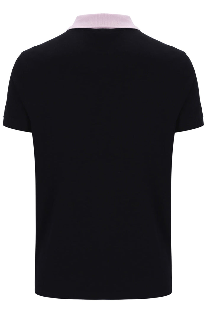 Supermac Polo Shirt in Black/Light Lilac/White