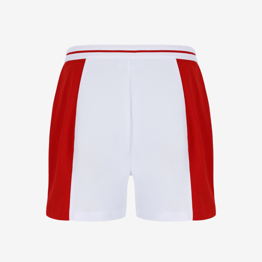 Supermac Short Tennis Short In White/Adrenaline Rush