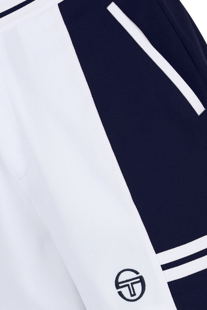 Supermac Short Tennis Short In White/Maritime Blue