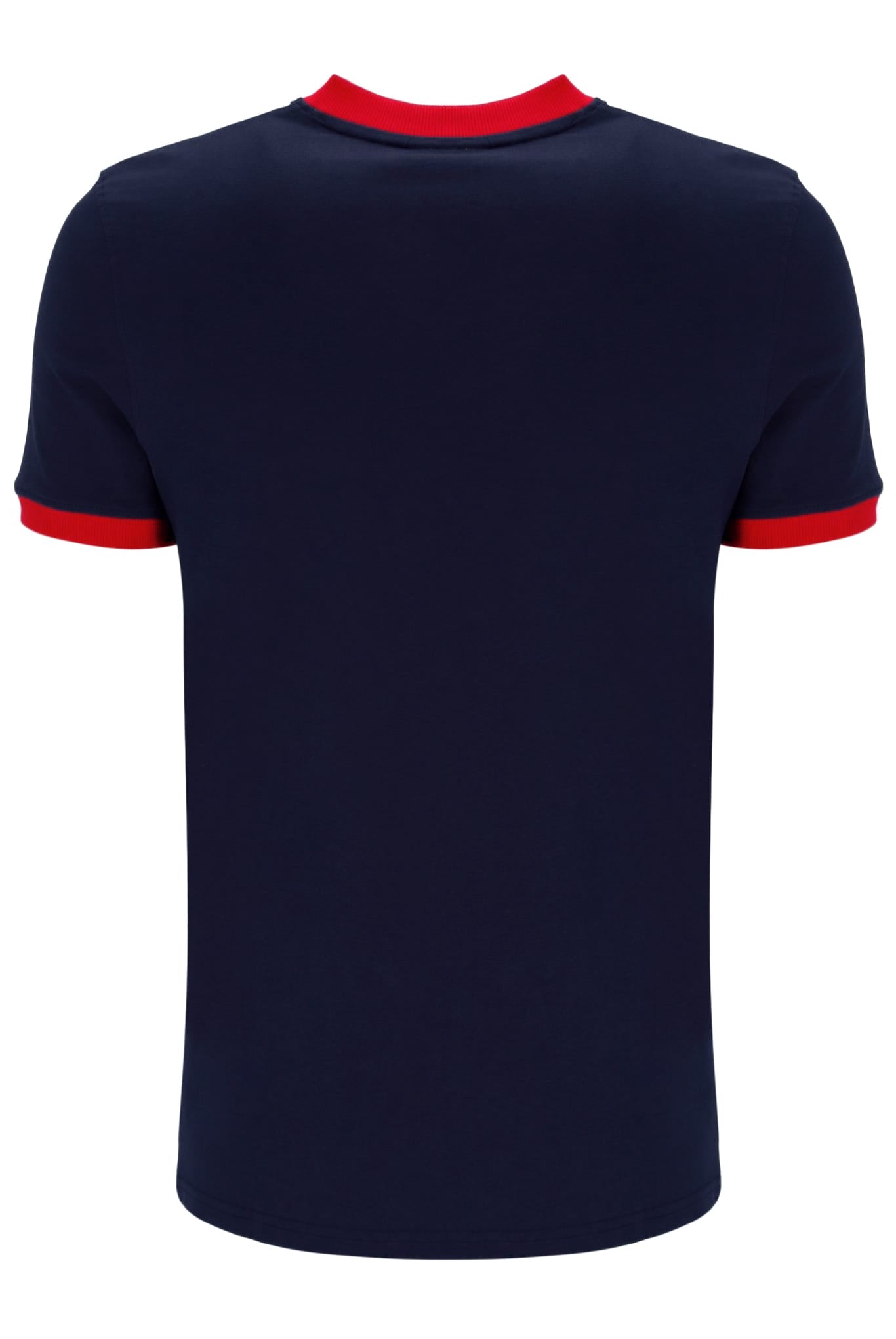 Supermac Tee in Martime Blue/Adrenalin Rush/White
