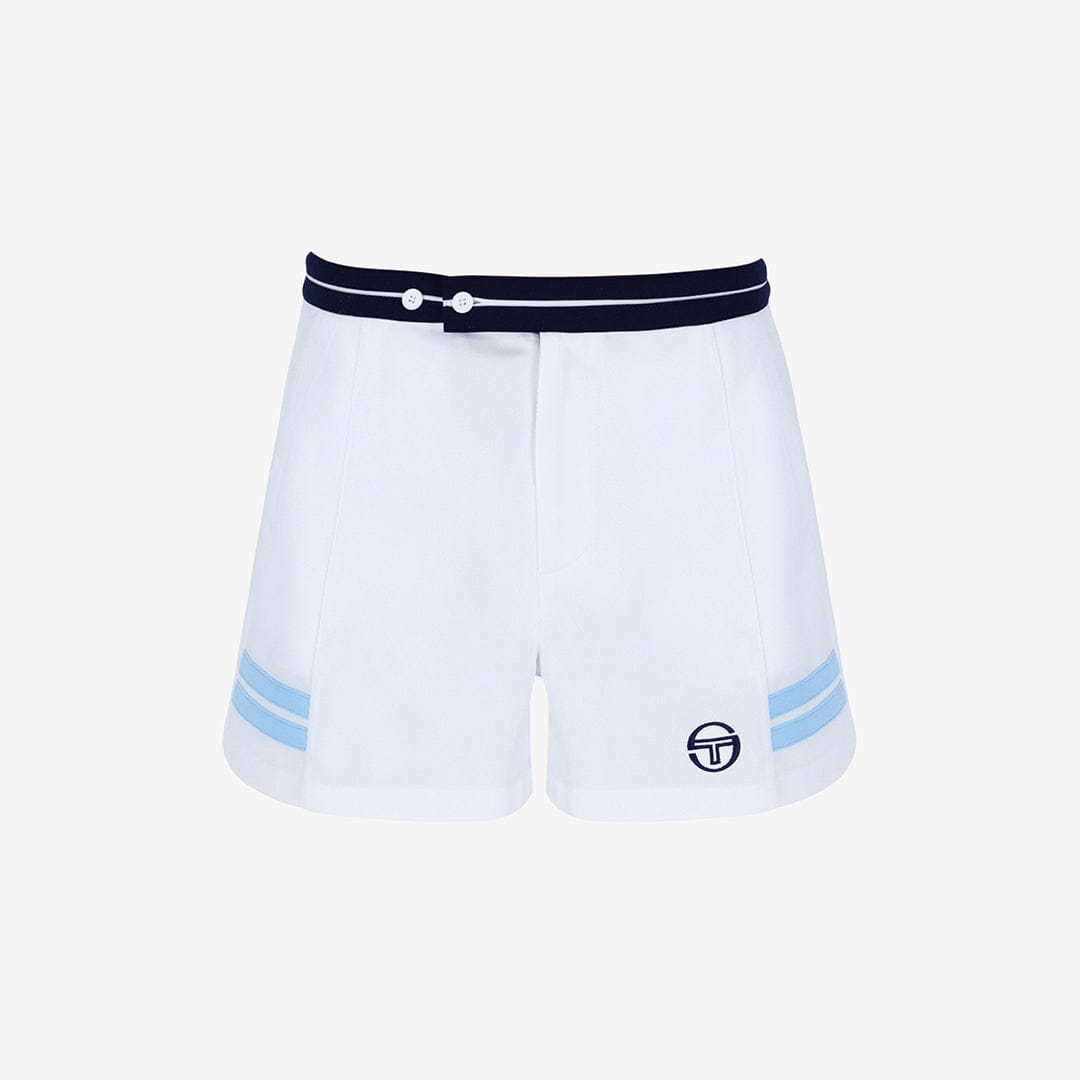 Supermac Tennis Shorts In White/Clear Sky