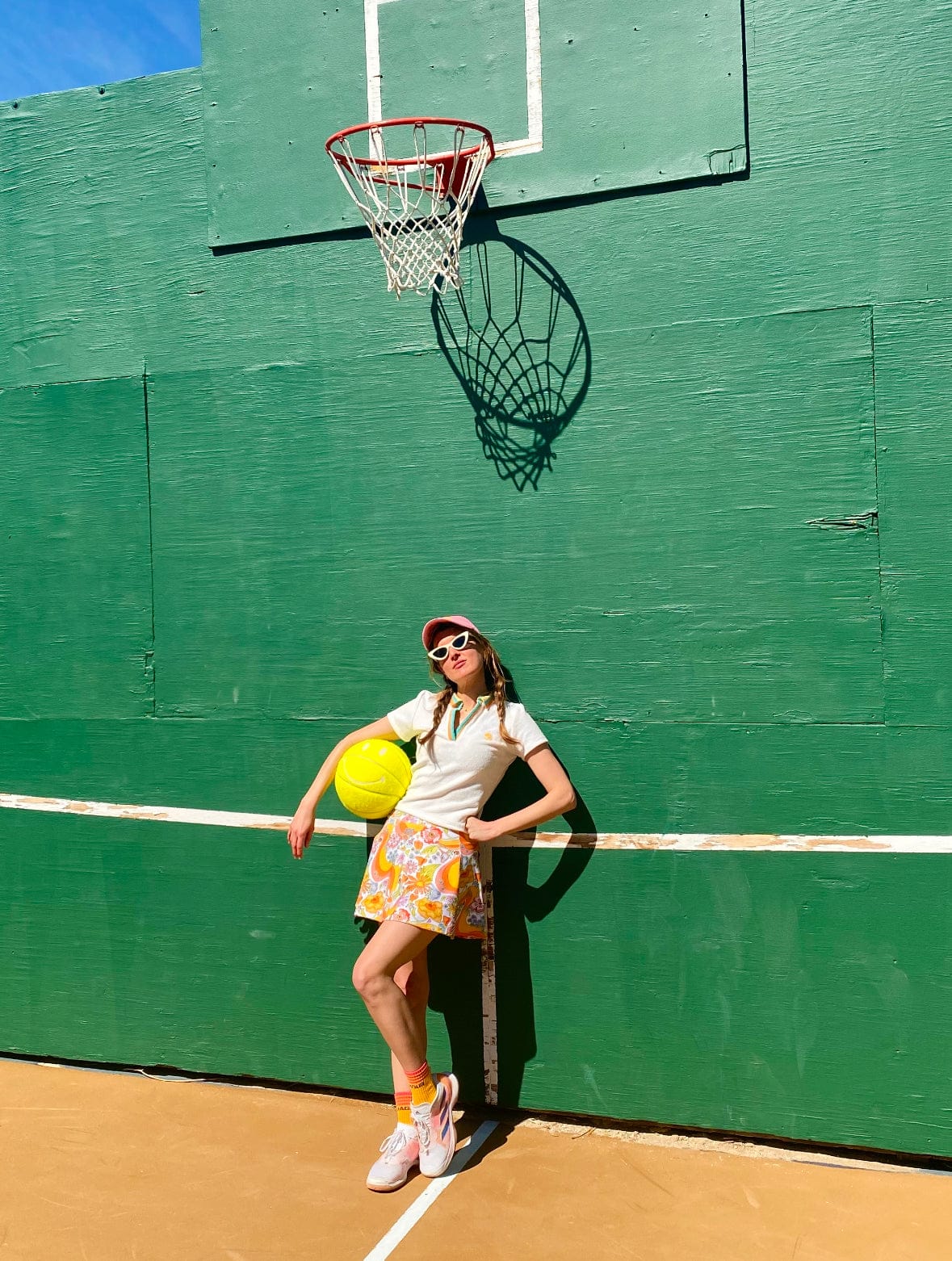 Terrycloth Crochet Women's Polo in White