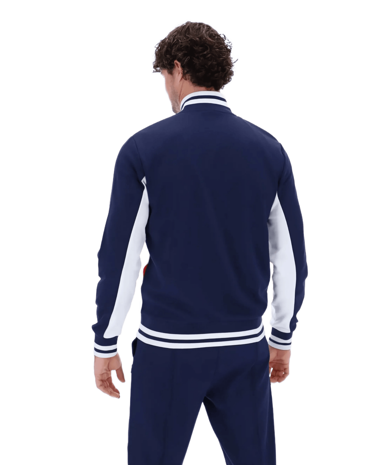 Tiebreaker Funnel Neck Tack Jacket in Navy/Red/White