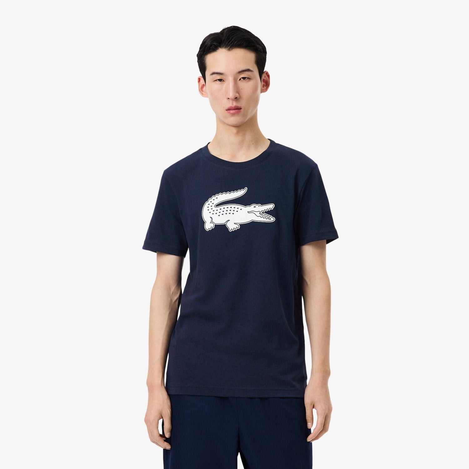 Ultra Dry Crewneck T-shirt in Blue Marine/Blanc