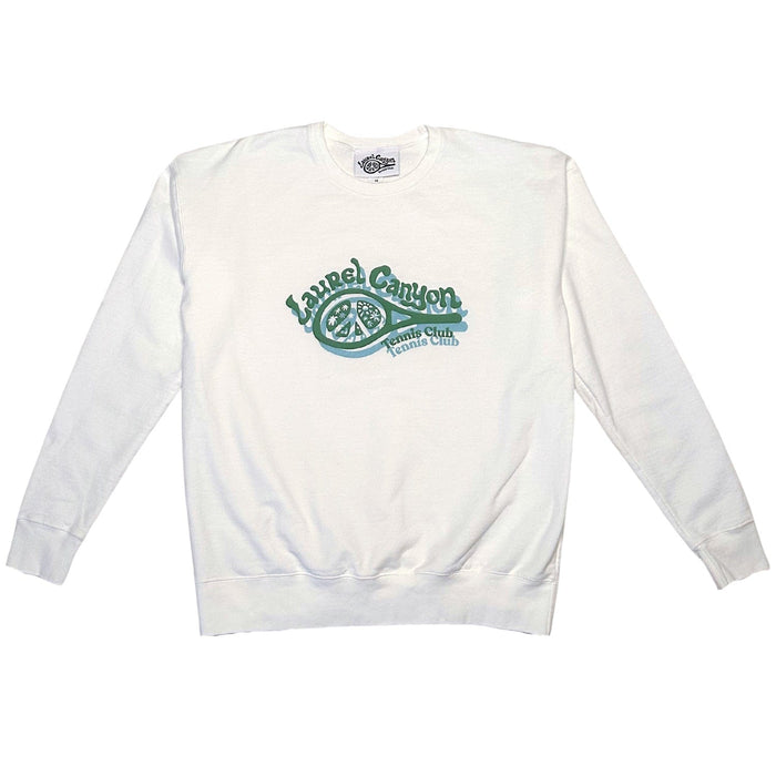 Unisex Laurel Canyon Tennis Club Crewneck Sweatshirt in White