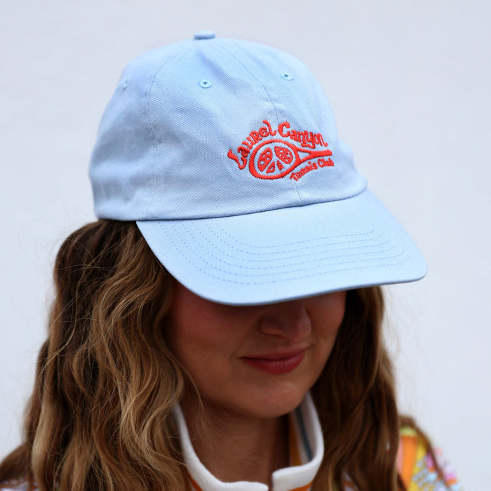 Unisex Laurel Canyon Tennis Club Embroidered Cotton Tennis Hat in Blue Dream