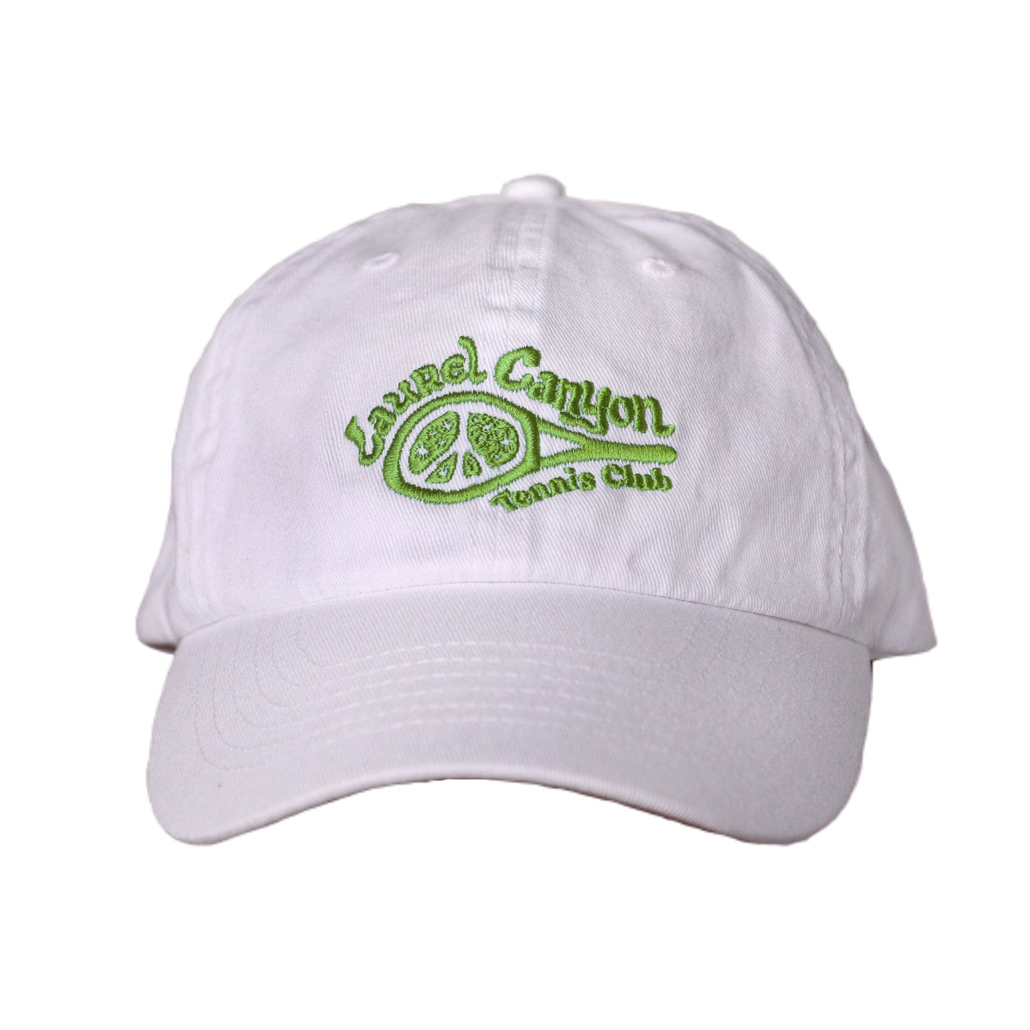 Unisex Laurel Canyon Tennis Club Embroidered Cotton Tennis Hat in Classic White