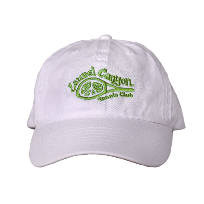 Unisex Laurel Canyon Tennis Club Embroidered Cotton Tennis Hat in Classic White