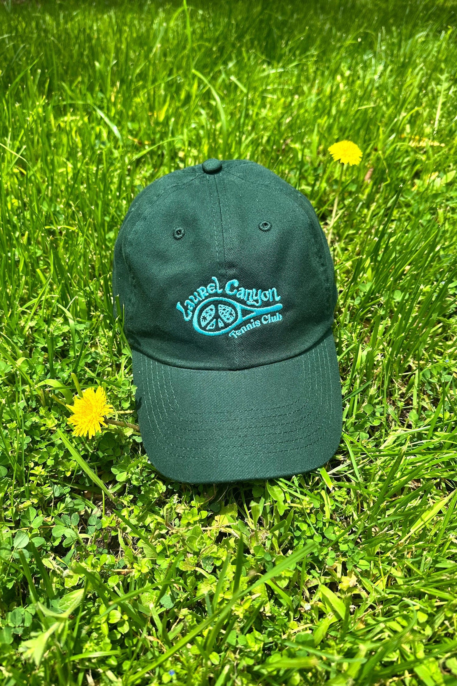 Unisex Laurel Canyon Tennis Club Embroidered Cotton Tennis Hat in Pacific Green