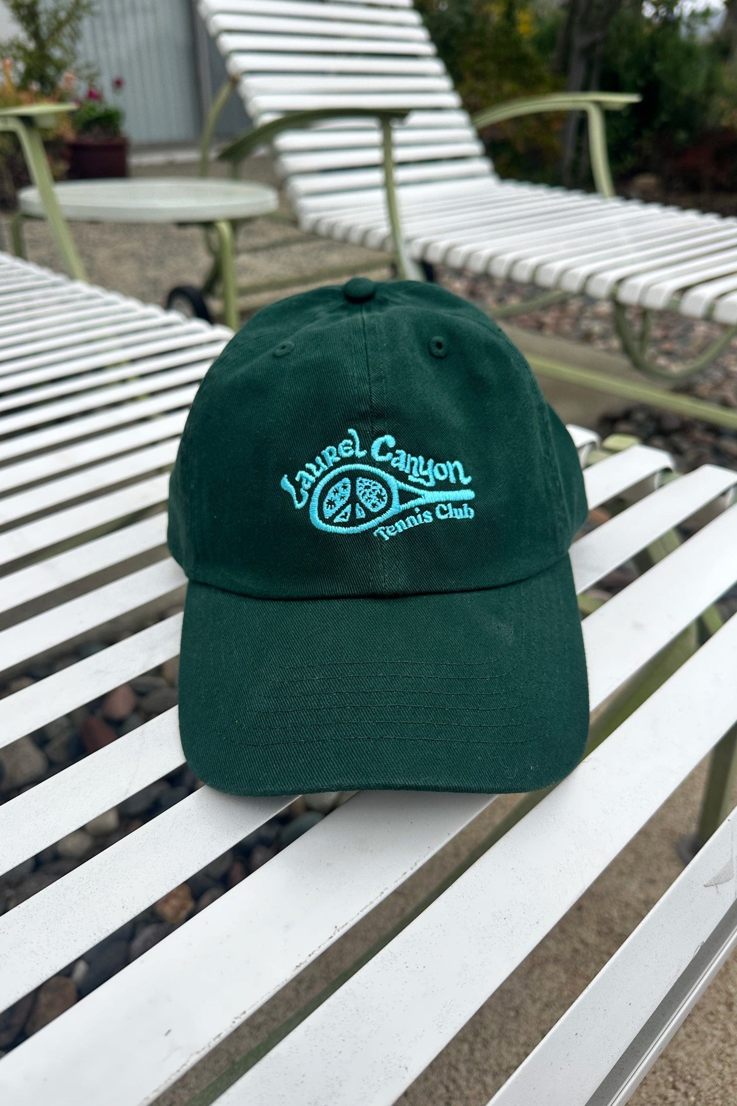 Unisex Laurel Canyon Tennis Club Embroidered Cotton Tennis Hat in Pacific Green