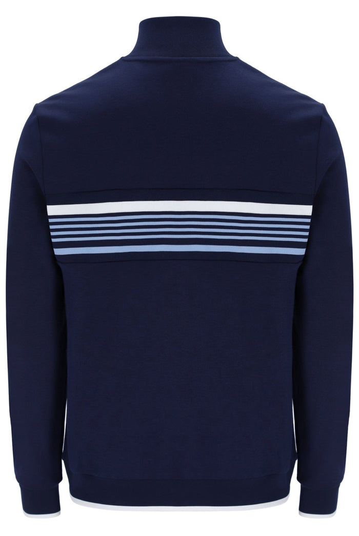 Vasco Cut And Sew Track Jacket  Jacquard Tape In Fila Navy/White/Vista Blue