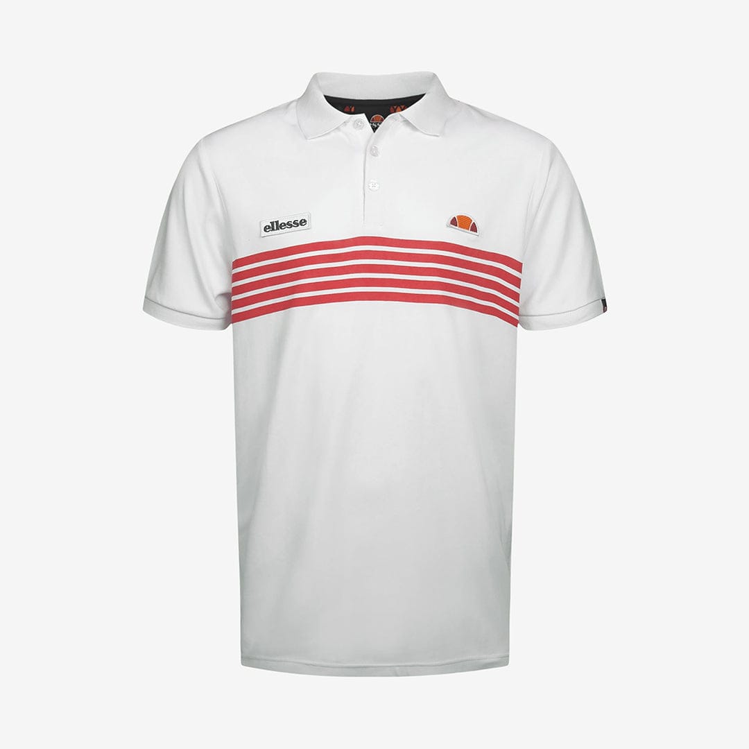Vilas Vanni Polo Shirt in White with Orange