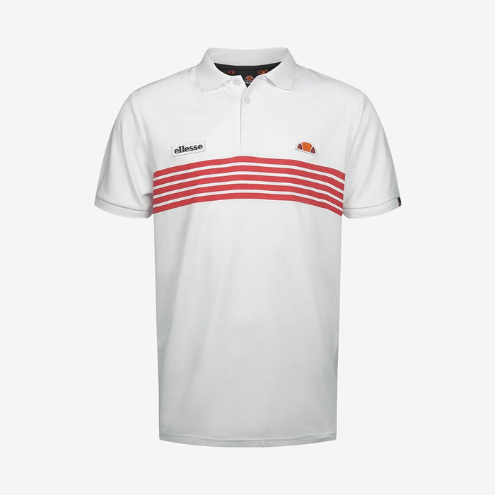Vilas Vanni Polo Shirt in White with Orange