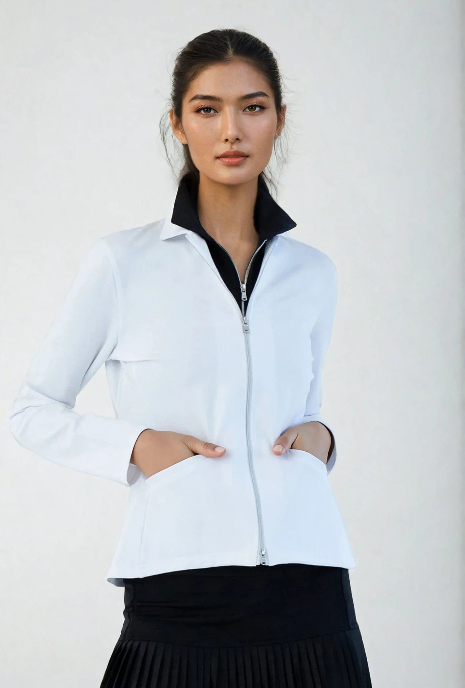 Women's Blazer - Active & Stylish with Sun Protection - White