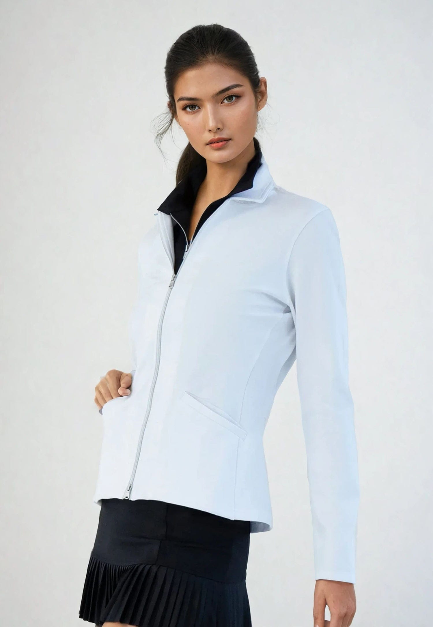 Women's Blazer - Active & Stylish with Sun Protection - White