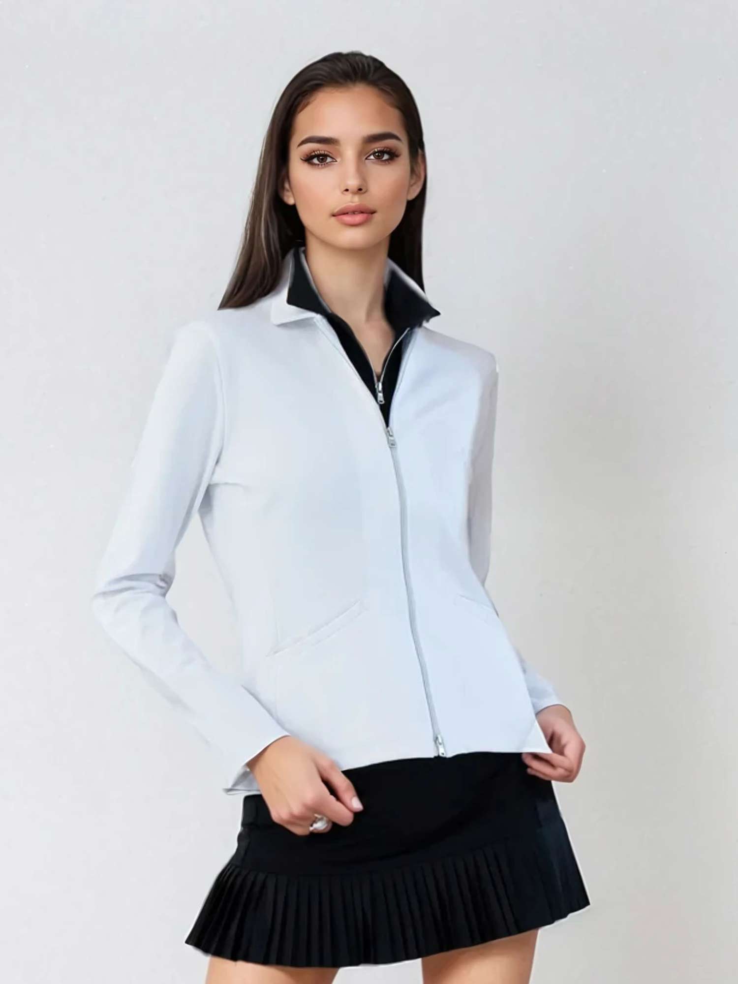 Women's Blazer - Active & Stylish with Sun Protection - White