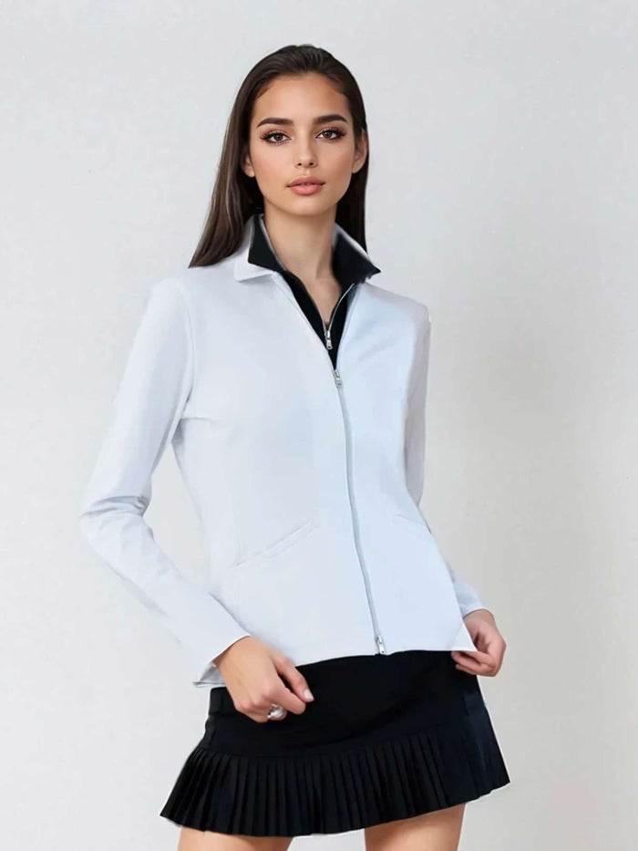 Women's Blazer - Active & Stylish with Sun Protection - White